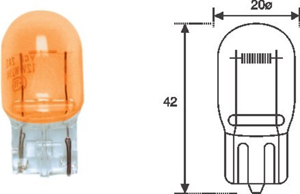 MAGNETI MARELLI Izzó, üvegfejű WY21W12A_MM